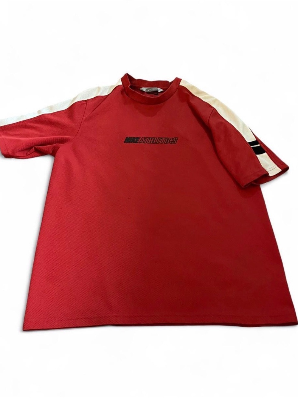 Men’s Y2K Nike Athletics Shirt Red Activewear Pullover Size M